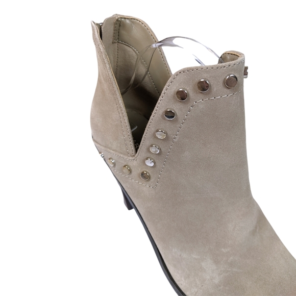 Marc Fisher Dayne Taupe Tan Suede Booties - Picture 6 of 9